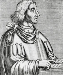 Portrett av Philippes de Commines (ca. 1445-ca. 1512), historiker og diplomat, gravering fra The True Portraits and Lives of Illustrious Men