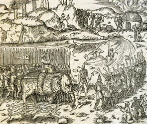 Kongedømmet Sofala, hjemmet til Mosambiks gullgruver, gravering fra Universal Cosmology, av Andre Thevet (1504-1592), Paris