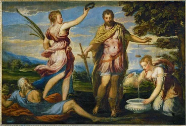 Scipio Africanus, romersk general og statsmann, erobret Kartago i 146 f.Kr. (maleri på lerret)