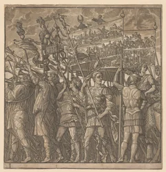 The Triumph of Julius Caesar: Soldiers Carrying the Pictures of War, 1593-99.