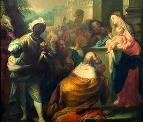 The Adoration of the Magi, detalj av de tre kongene, c.1750 detalj av 87285