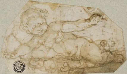 Putto med girlander