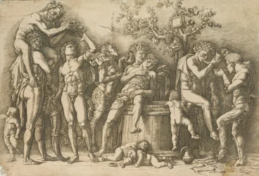 Bacchanal med et vinkar, ca. 1470-90.