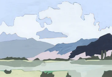 Drømmende himmel, 2023 (akryl på papir)