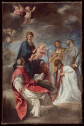 Madonnaen med barnet og de hellige Ignatius av Loyola, Frans Xavier, Kosmas og Damian