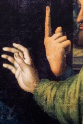 Abbey (Abdij van Tongerlo). Maleri. Siste nattverd. 1506-1507. Detalj (maleri)