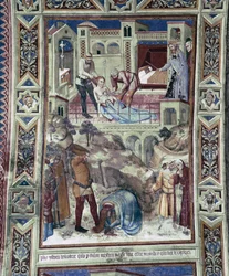 Keiserinne Faustinas martyrium og avskjed. (Freske)