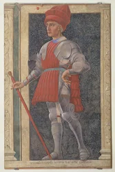 Farinata degli Uberti (d.1264) fra Villa Carducci-serien med kjente menn og kvinner, ca. 1450 (se 28492 for detaljer)