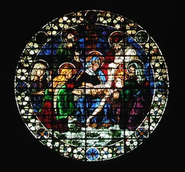 Oculus som skildrer Kristi avsetning, 1444