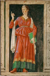 Sibyllen av Cumae, ca. 1450 fra den berømte serien om menn og kvinner, malt for Villa Carducci i Legnaia (maleri på lerret)