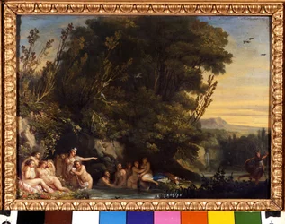 Diane og Acteon. Maleri av Andrea Appiani (1754-1817) Milano