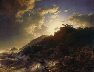 Solnedgang etter en storm på kysten av Sicilia Solnedgang etter en storm på kysten av Sicilia