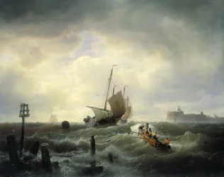 Inngangen til havnen ved Hellevoetsluys