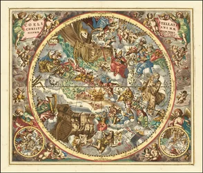 1660 himmelkart over konstellasjoner i henhold til kristen symbolikk