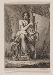 En kvinne med lyre og fasces