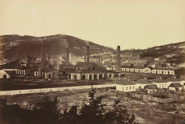 Jernverk i Reschitza, ca. 1860.