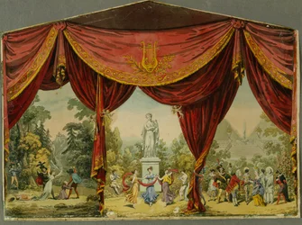 Skisse for teppet til Imperial Theatre i St. Petersburg, 1830-årene