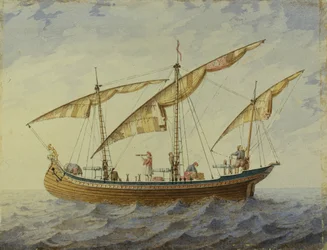 Scenedesign for balletten Corsair av A. Adam, 1863
