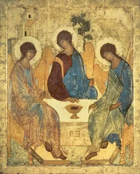 The Holy Trinity, 1420-tallet (tempera på panel) (for kopi se 40956)