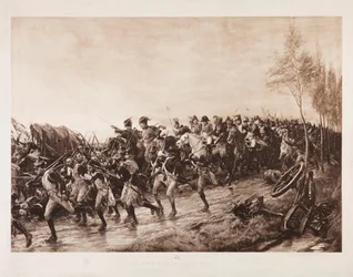 After Waterloo: Every Man for Himself, 1890 (sepia-fotogravyr)