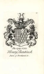 Våpenskjold og våpenskjold av den høyre adelige Henry Bentinck