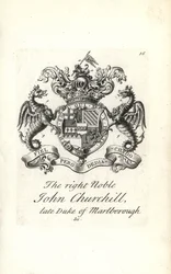 Våpenskjold og emblem av den høyre adelige John Churchill