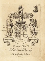 Våpenskjold fra Høyre ærede Edward Ward, 9. Baron Dudley, 4. Baron Ward