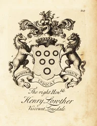 Våpenskjold til høyre ærede Henry Lowther, 3. Viscount Lonsdale (1694-1751)