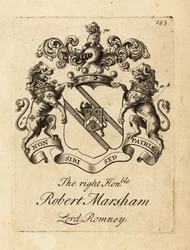 Våpenskjold til høyre ærede Robert Marsham, Lord Romney
