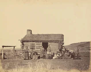 Tavle 48. Mormonfamilie, Great Salt Lake Valley, 1869 (foto)