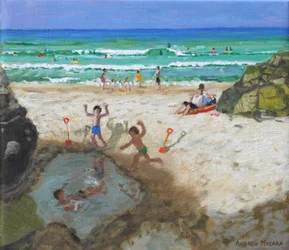 Moro i sjøbassenget, St. Ives, 2024 (olje på lerret)