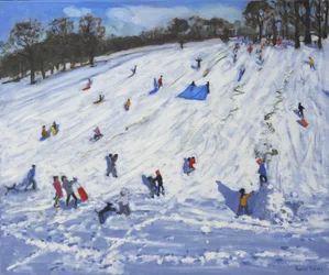 Stor snømann, Chatsworth, 2012,