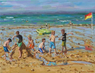Sandslottet, Wells-next-the- sea, Norfolk, 2019, (olje på lerret)