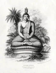 Cotoma Budha, tilbedt i Ceylon, Siam, Kina, 1800-tallet