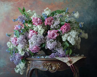 Elegante roser i syrin