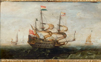 Nederlandsk skip (olje på lerret)