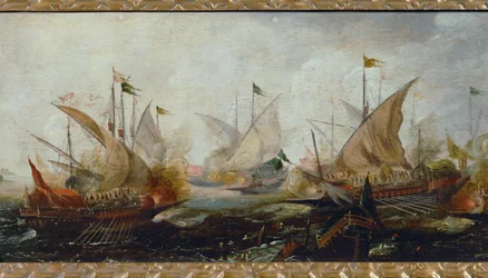 Sjøslag (olje på lerret)