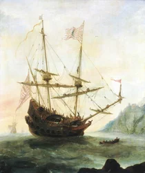 Santa Maria ligger for anker