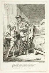 Minerva Teaching a Young Artist, illustrasjon for Catalog historique du Cabinet av Mariette