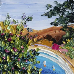 Blomster og seil langs kysten
