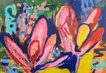 Livlig blomsterabstrakt