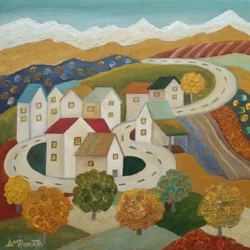 Koselig høstlandsby