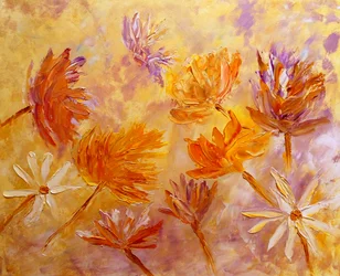 Fargerike blomster med spennende tekstur