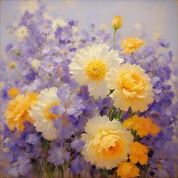 Blomster 03, ca. 2020 (olje på lerret)