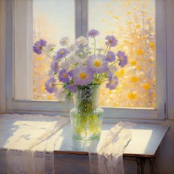 Blomster 04, ca. 2020 (olje på lerret)