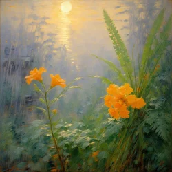 Blomster 101, ca. 2024 (olje på lerret)