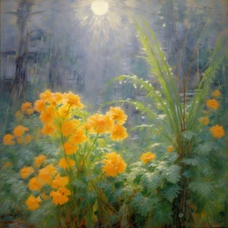 Blomster 104, ca. 2024 (olje på lerret)