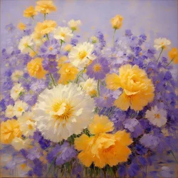 Blomster 121, ca. 2025 (olje på lerret)