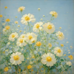 Blomster 22, ca. 2021 (olje på lerret)