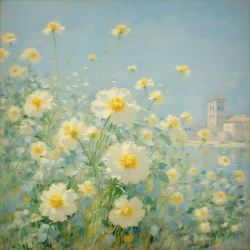 Blomster 23, ca. 2021 (olje på lerret)